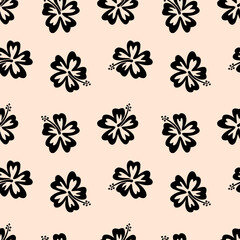 Obraz premium Leaves branch and floral plants banner. seamless pattern. Creative minimalist Abstract art background. Design wall decoration, postcard, poster or brochure