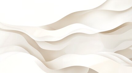 Obraz premium Abstract White and Beige Wave Pattern Design
