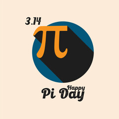 Obraz premium Happy National Pi Day. 3.14