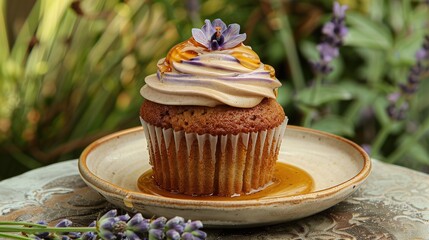 chocolate cupcake with icing