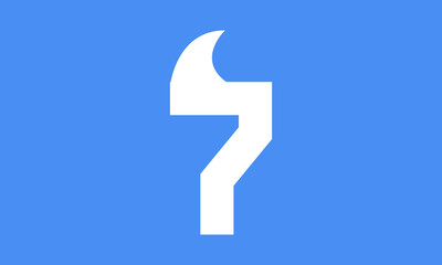 shark simple modern logo number