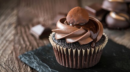 chocolate muffins with chocolate