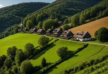 road village in the mountains