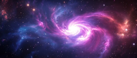 swirling stars and nebula clouds