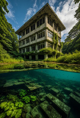 Fototapeta premium tropical resort in the jungle