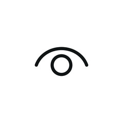 Eye icon simple outline logo.