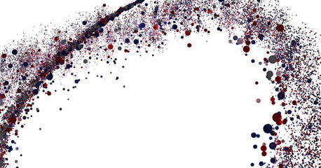 Abstract Red Blue Gray Dots Scatter Background
