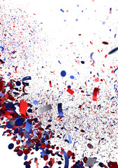 Red White Blue Confetti Explosion