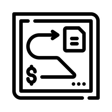 black line art financial plan clip art preview