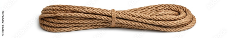Poster this image features a closeup view of a rope against a white background