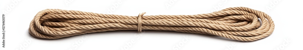 Poster this image features a closeup view of a rope against a white background