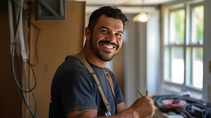 Electrician at Work &ndash; Professional Maintenance, Tools, and Technical Service Concepts