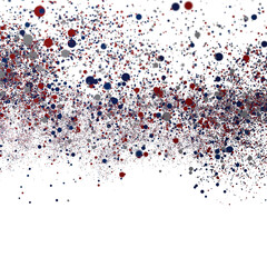 Abstract Red Blue Gray Dots Scatter Background