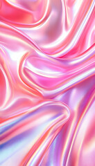 Obraz premium Pink iridescent silk fabric texture. Background abstract design. Use website, textile design