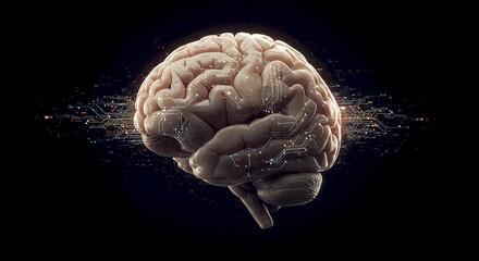 Human Brain Neural Network AI Technology Circuitry Mind Intelligence Digital Cognition Neuroscience