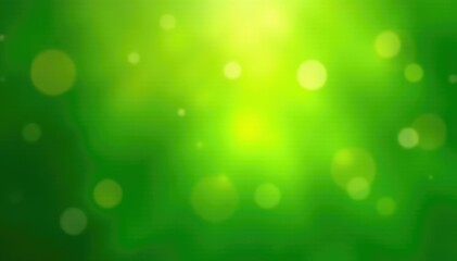 Fototapeta premium Soft green glow with scattered rays of light in bokeh effect, soft, natural