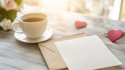Resignation letter on a desk with a coffee cup and planner. Featuring career transition and clarity