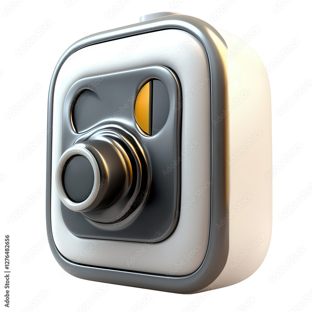 Poster a sleek 3d rendering of a modern game controller design featuring a minimalist and futuristic aesthe
