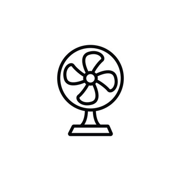recommend clip art: Creative cooling fan vector line art illustration.
