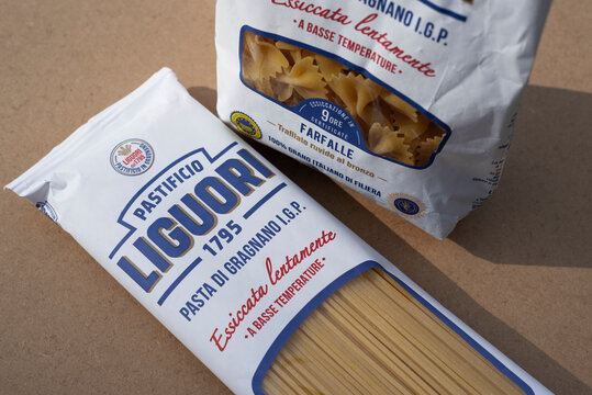 Sachets de p&acirc;tes de la marque historique italienne Liguori, France