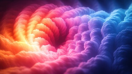 Colorful swirling nebula, cosmic background, digital art, website header