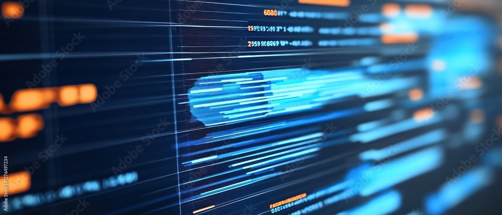 Poster abstract digital lines representing data flow