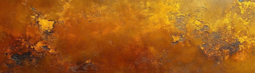 Rich warm amber yellow patina metal texture, organic oxidation, soft rustic appeal