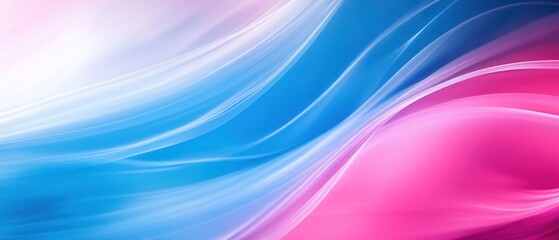 Soft flowing waves of pink and blue colors blending