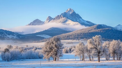Winter Mountain Landscape.
