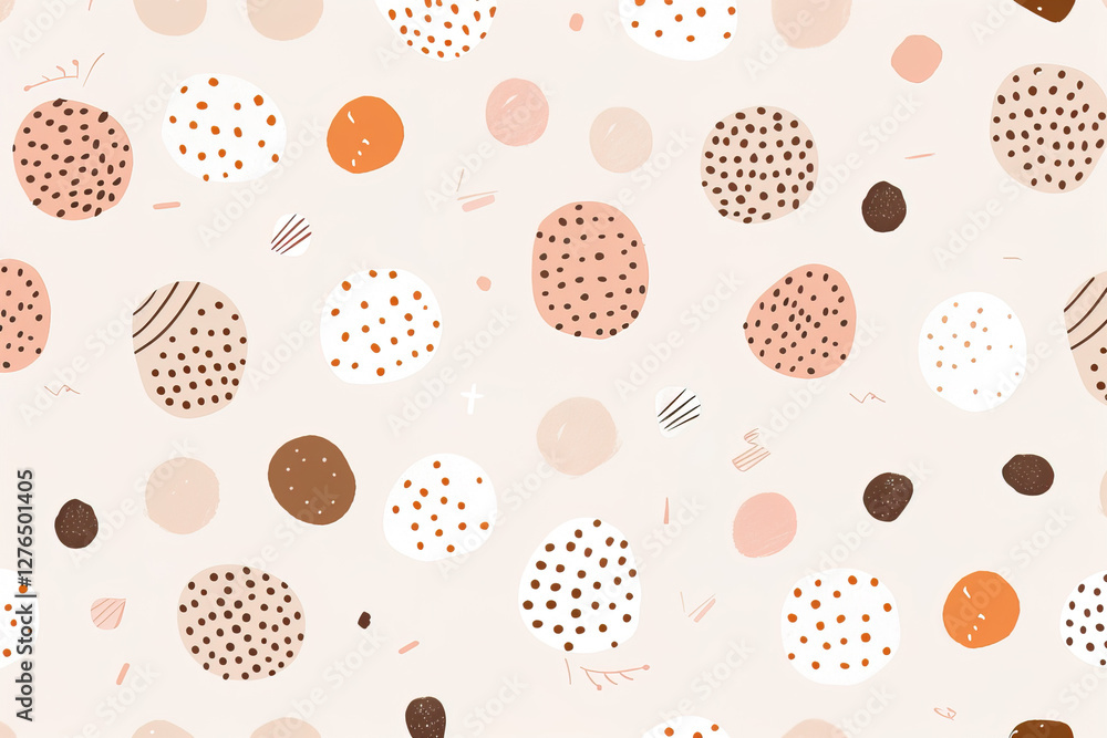 Poster colorful abstract pattern with circular shapes and textures
