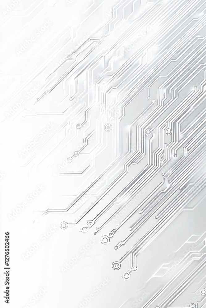 Poster abstract circuitry design with light background