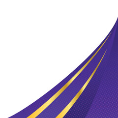 Purple Corner Border with Stylish Gold Accent