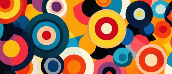 vibrant vibe radiating circles