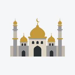 Simple Illustration of a Majestic Mosque