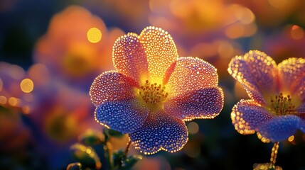 Beautiful colorful wild flowers in Spring.