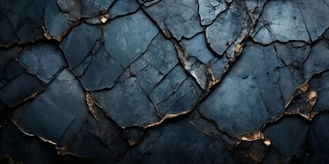 A wall with cracks and a gold color