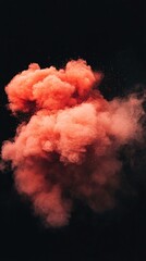 vibrant red smoke explosion for creative visuals