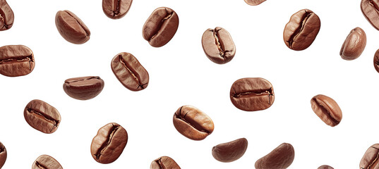 Falling coffee beans wallpaper transparent PNG set bundle isolated background. Background, backdrop