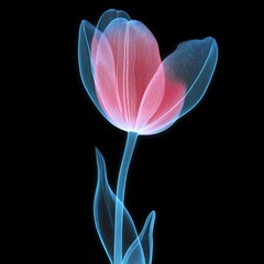 Beautiful tulip flower in Spring.