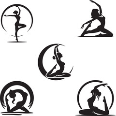 yoga silhouette vector