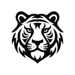 Tiger head vector silhouette icon