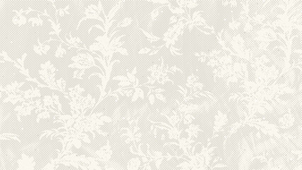 Organic fleck eggshell texture with floral imprint. Minimalistic background with egg shell ornament. Vintage ecru backdrop with dots, speckles particles. Natural grunge surface,grain paper