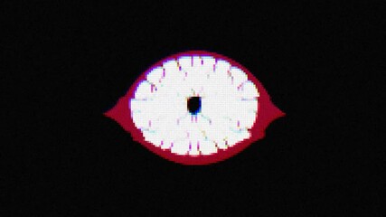 evil eye pixel glitch animation - Powered by Adobe