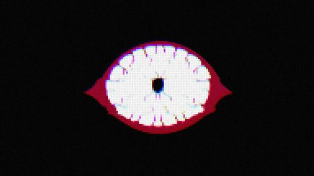 evil eye pixel glitch animation