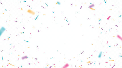 Colorful Confetti celebrations design isolated on transparent background