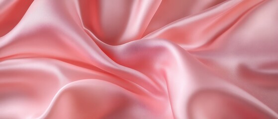 Obraz premium Smooth light flamingo pink fabric, delicate sheen, warm minimalist background