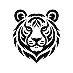 Tiger head vector silhouette icon
