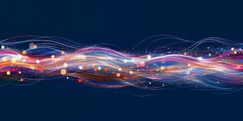 Abstract Colorful Light Waves Background Design Vibrant Energy Flow