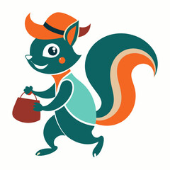 funny cartoon squirrel