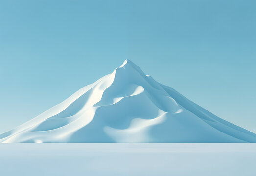 A minimalist mountain landscape